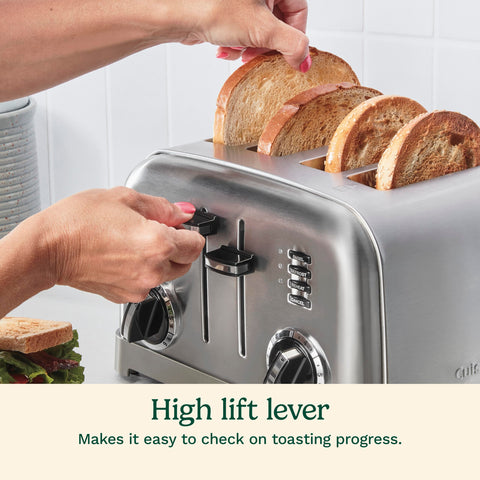 Cuisinart CPT-180P1 high-lift lever simplifies removing toast