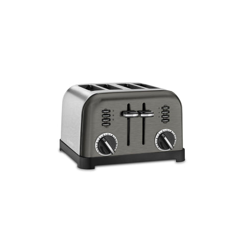 Cuisinart CPT-180BKS classic 4-slice toaster front view for precise browning options