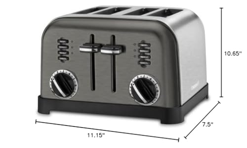 Cuisinart CPT-180BKS stainless steel body for a sleek kitchen look