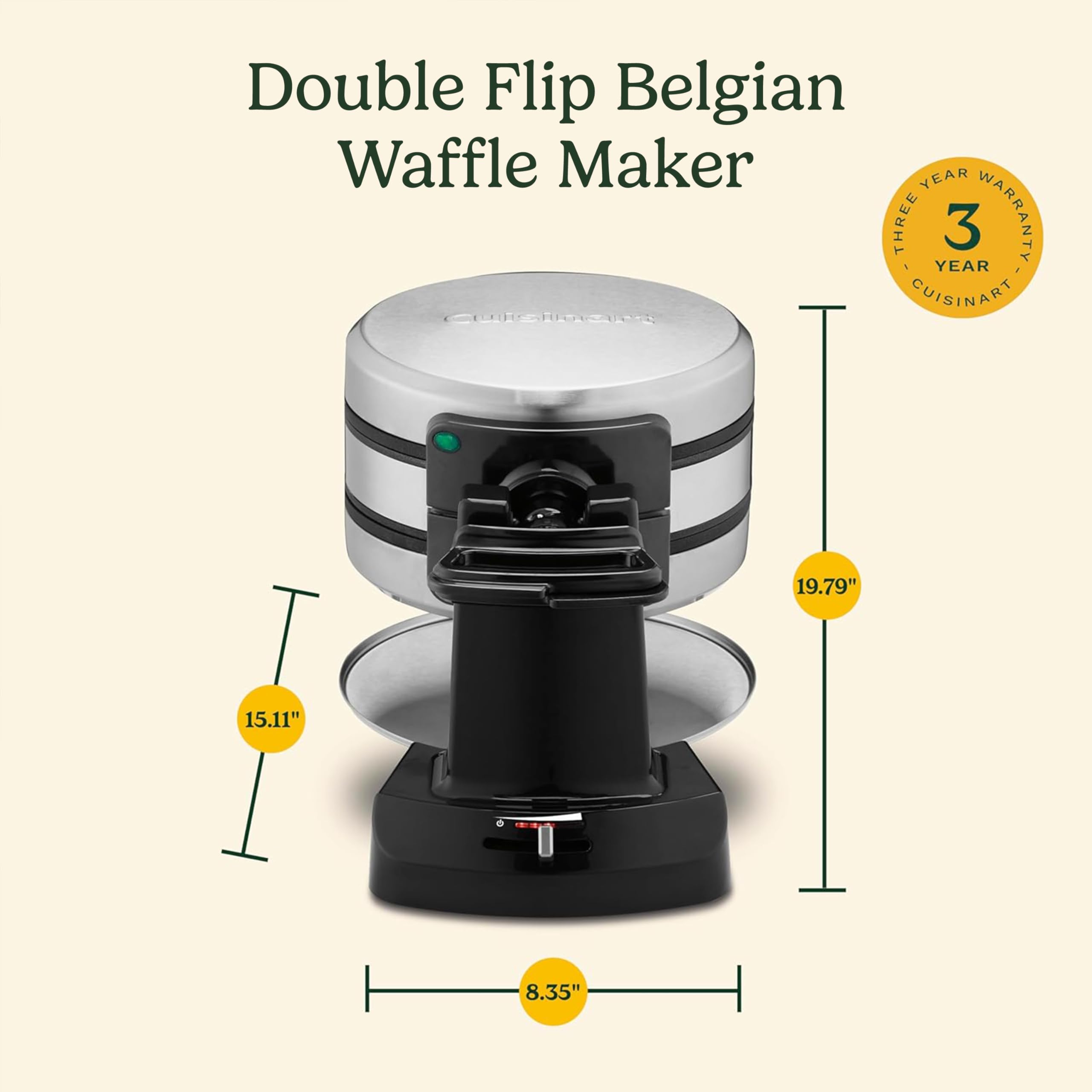 Cuisinart doubles up waffles fast for busy weekend breakfasts or entertaining guests.