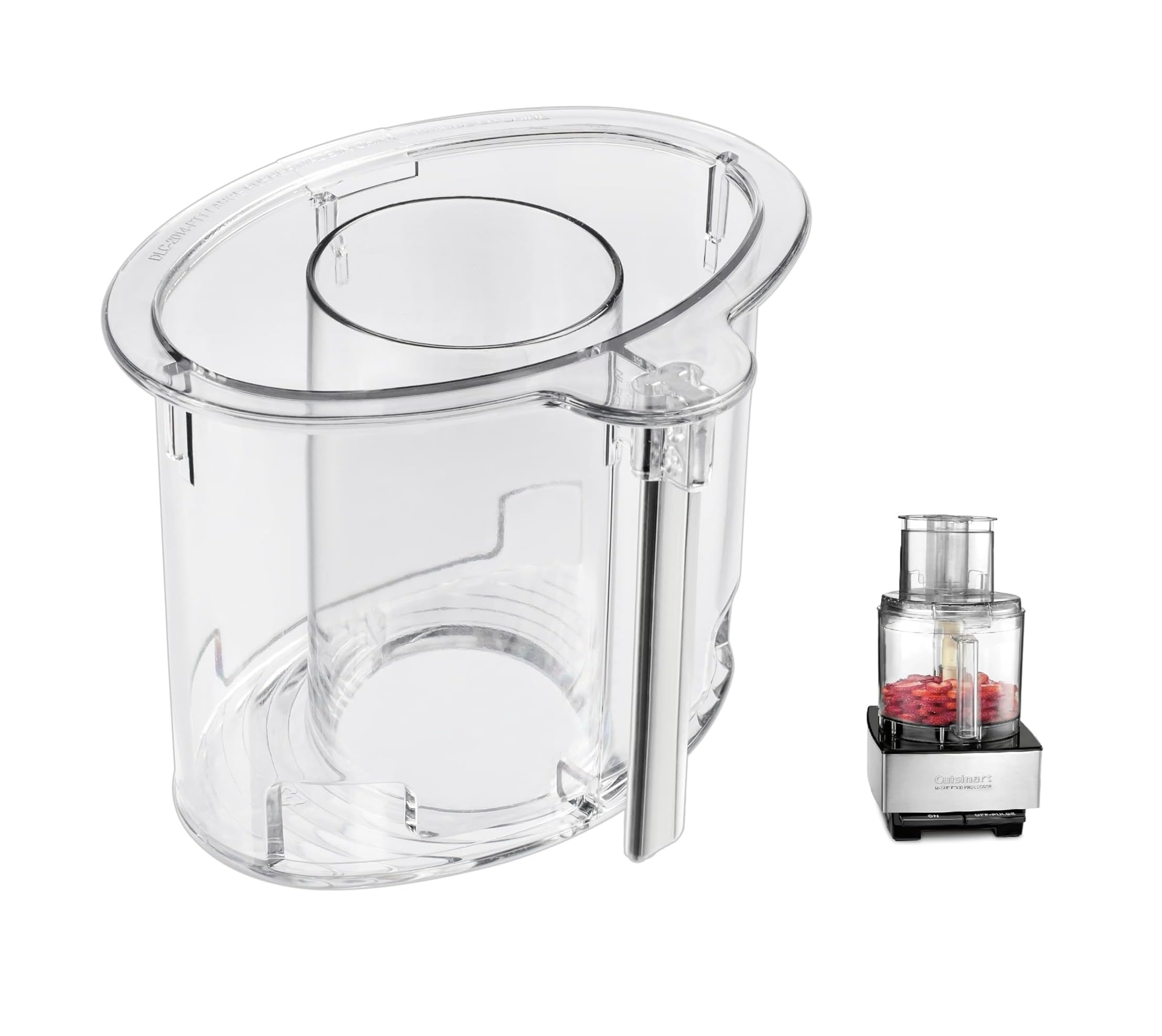 Cuisinart DLC-2014PT1 large-pusher sleeve for DFP-14 enables safe, efficient processing.