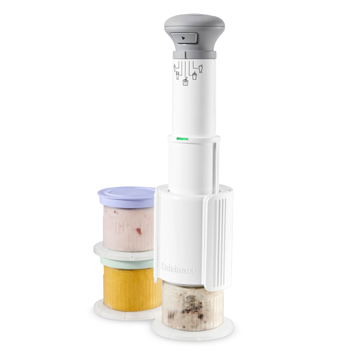 Cuisinart FastFreeze 5-in-1 dessert selector dial for quick, customizable frozen treats.