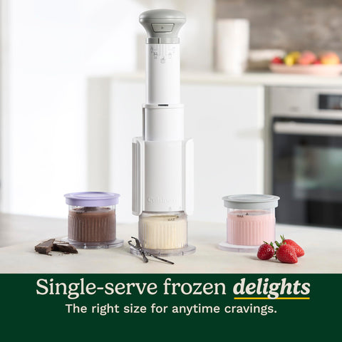 Three mixing cups with lids for easy flavor prep and storage.
