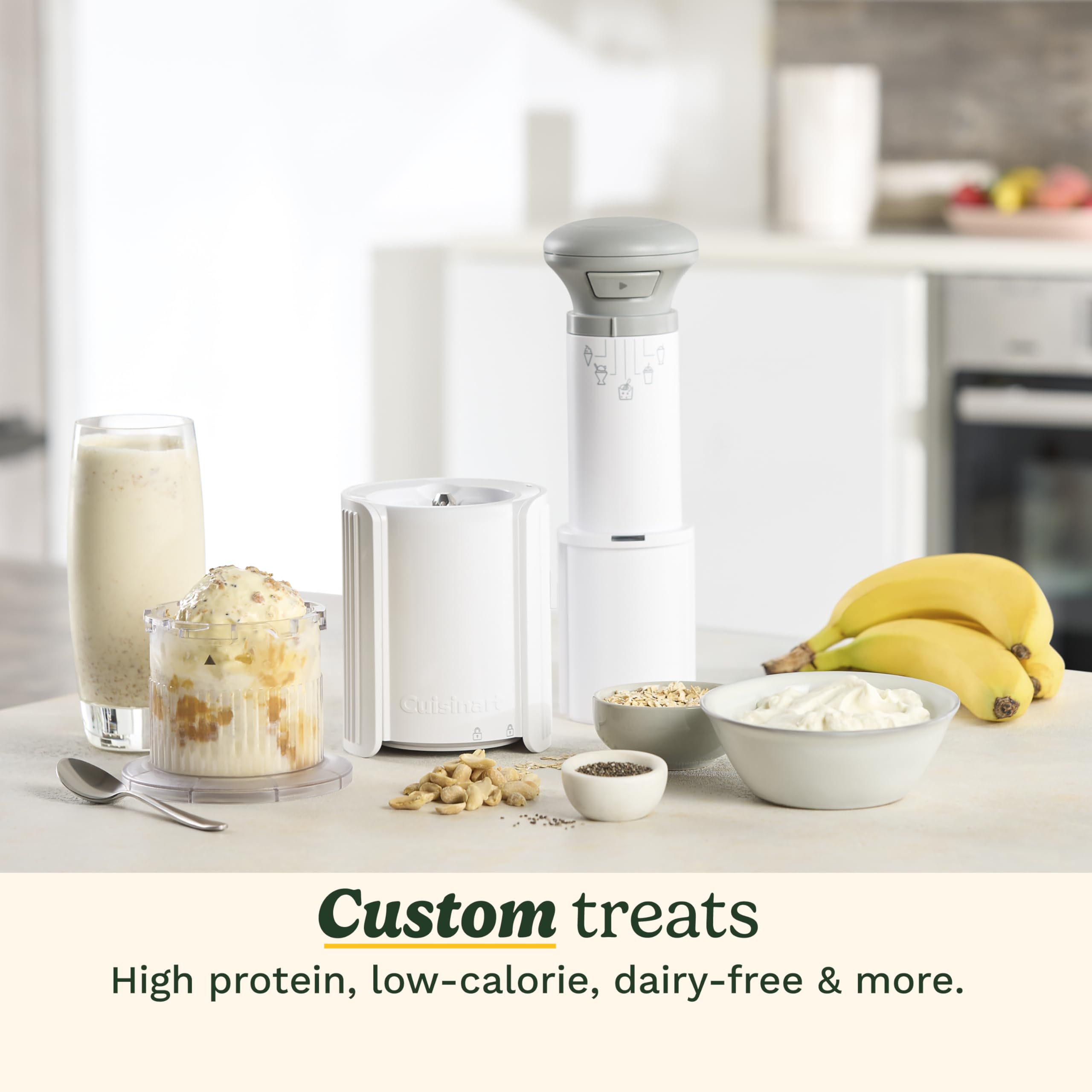 Detachable dishwasher-safe cups simplify cleanup after desserts.