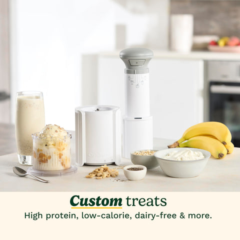 Detachable dishwasher-safe cups simplify cleanup after desserts.