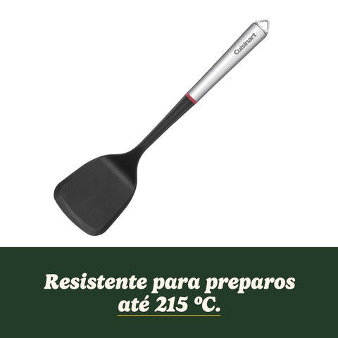 Cuisinart Fusion Proline Solid Turner showing heat-resistant nylon head up to 400°F.