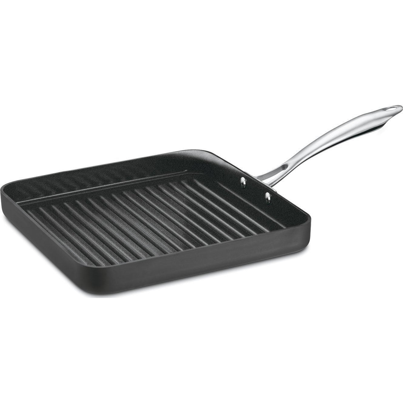 Cuisinart GreenGourmet grill pan top view showing ceramic nonstick surface and even heat