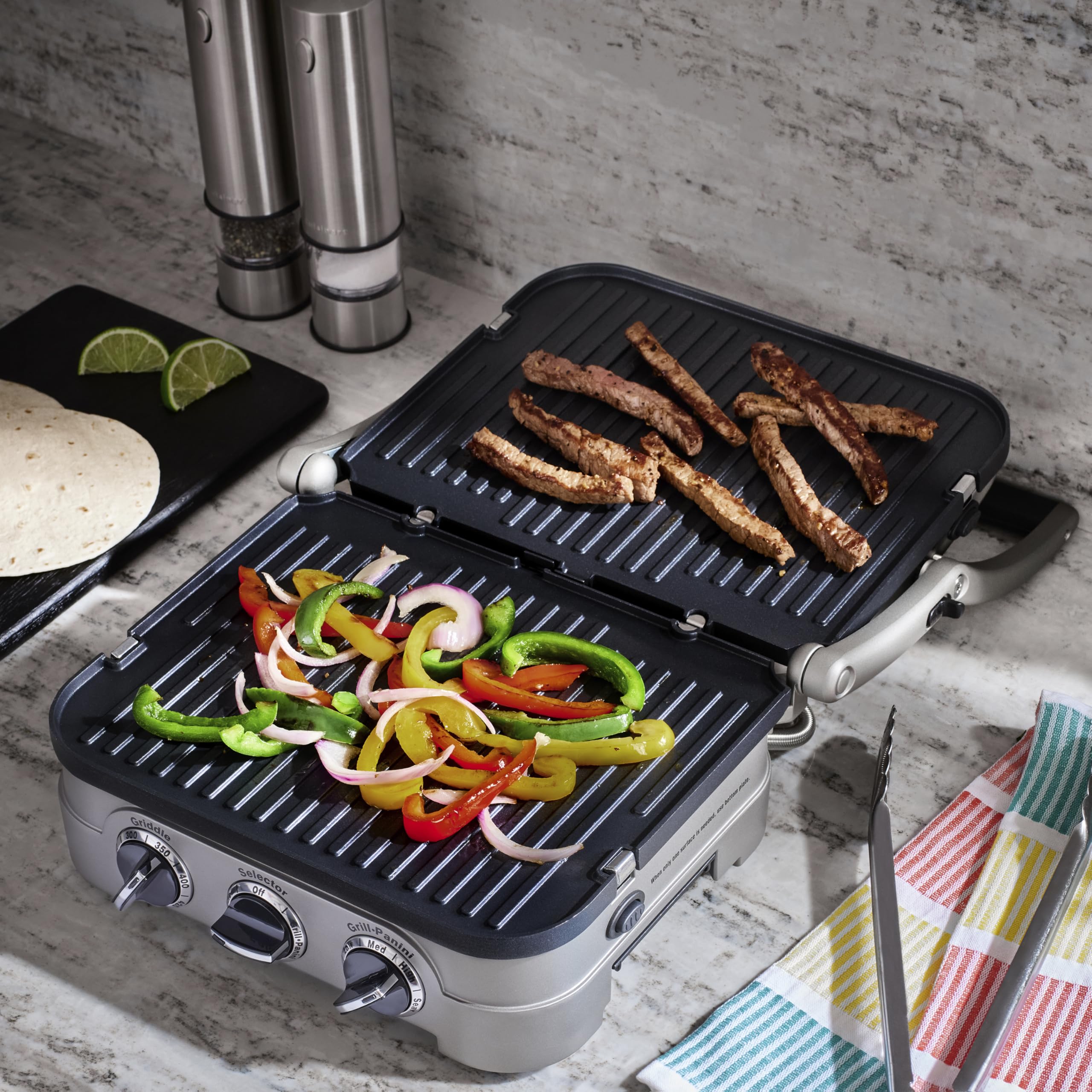Cuisinart Griddler full grill surface for seared favorites.