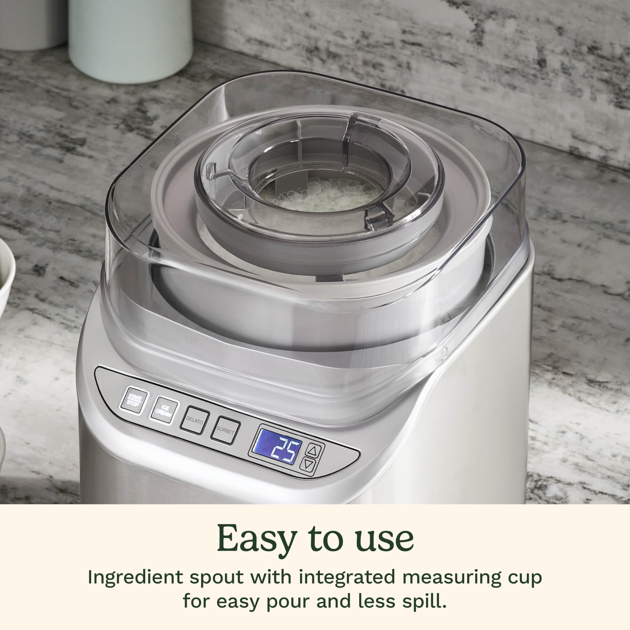 Cuisinart BPA-free housing emphasizes safe, durable kitchen appliance.