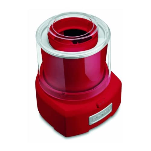 Cuisinart ice cream maker showing 1.5-quart capacity for batches