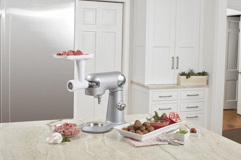 Cuisinart MG-50 side view showcases versatility for sausages and ground meats.