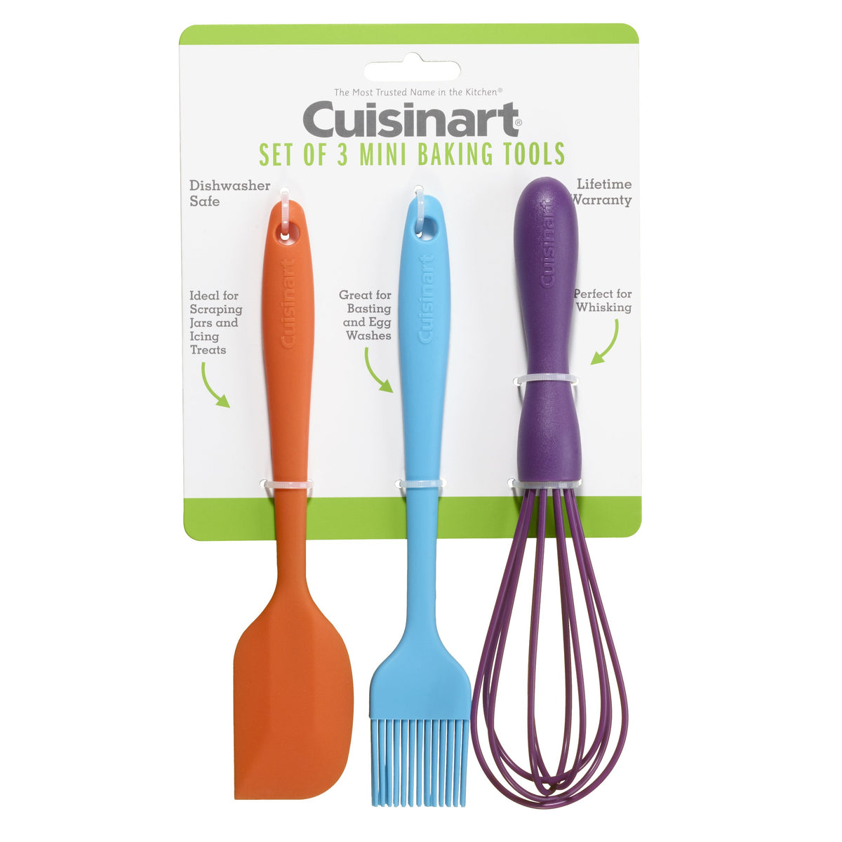 Cuisinart mini baking tools set for icing, scraping jars, and whisking.