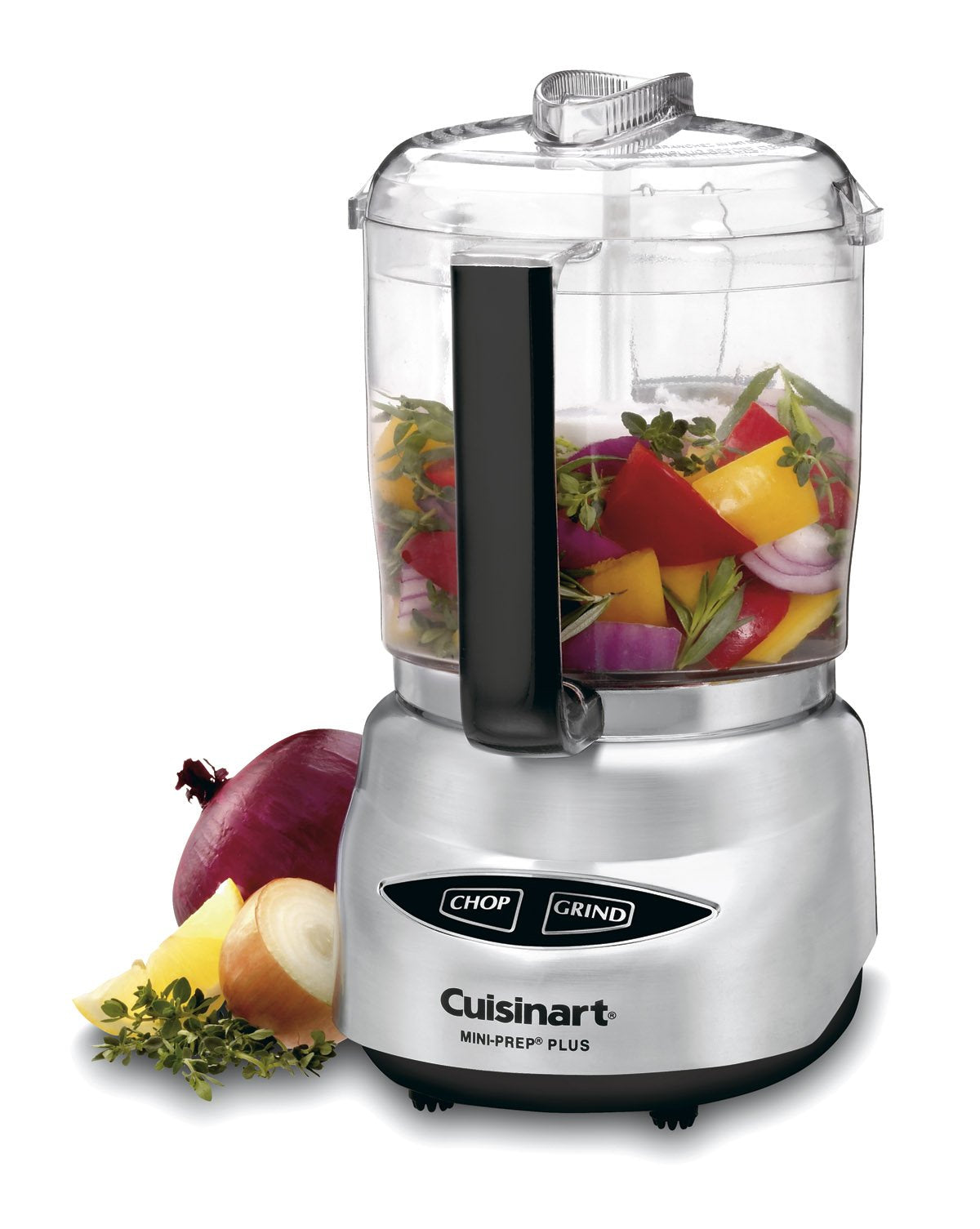 Cuisinart Mini-Prep Plus top view showing compact 4-cup bowl for quick prep