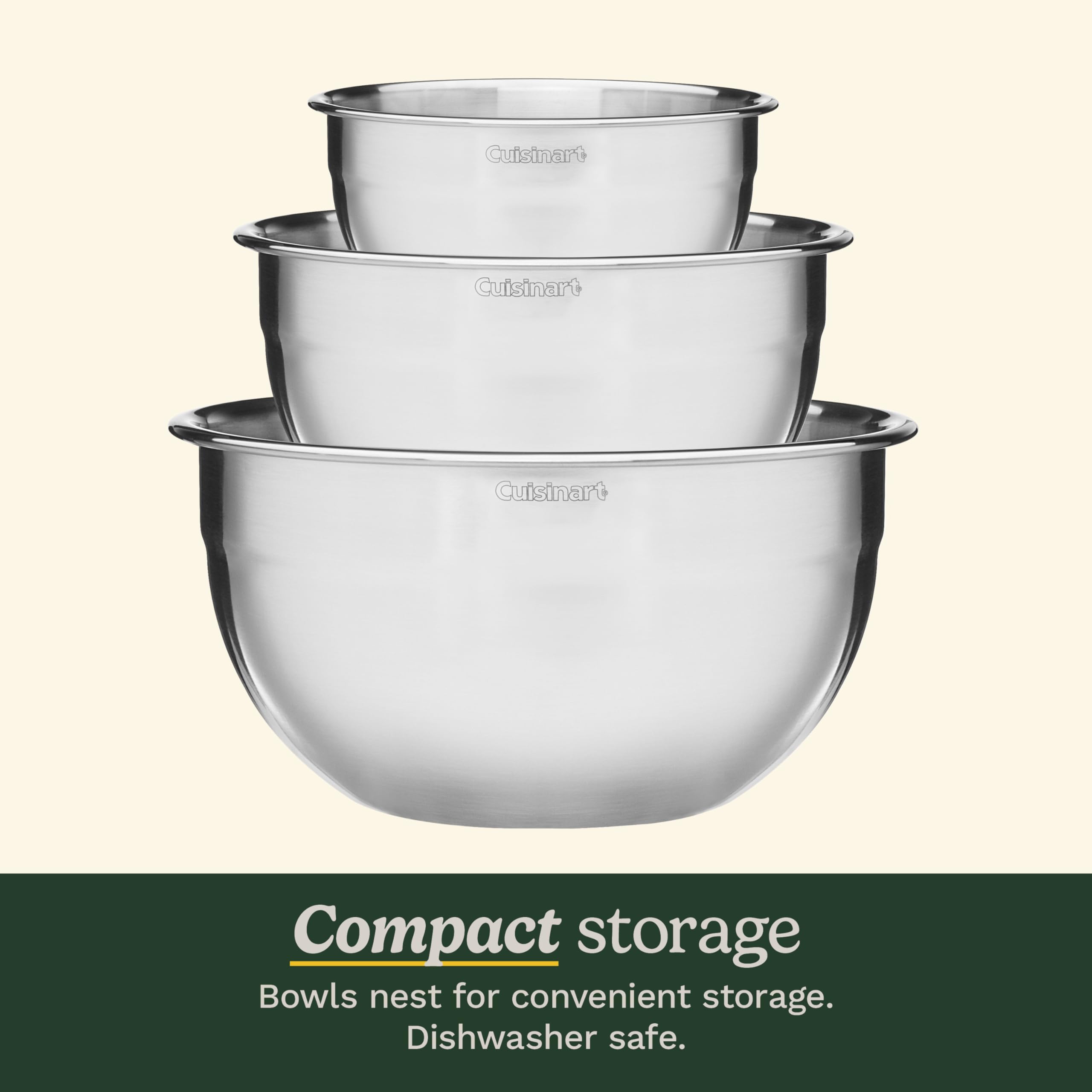 Cuisinart three-quart bowl with lid handles larger batches