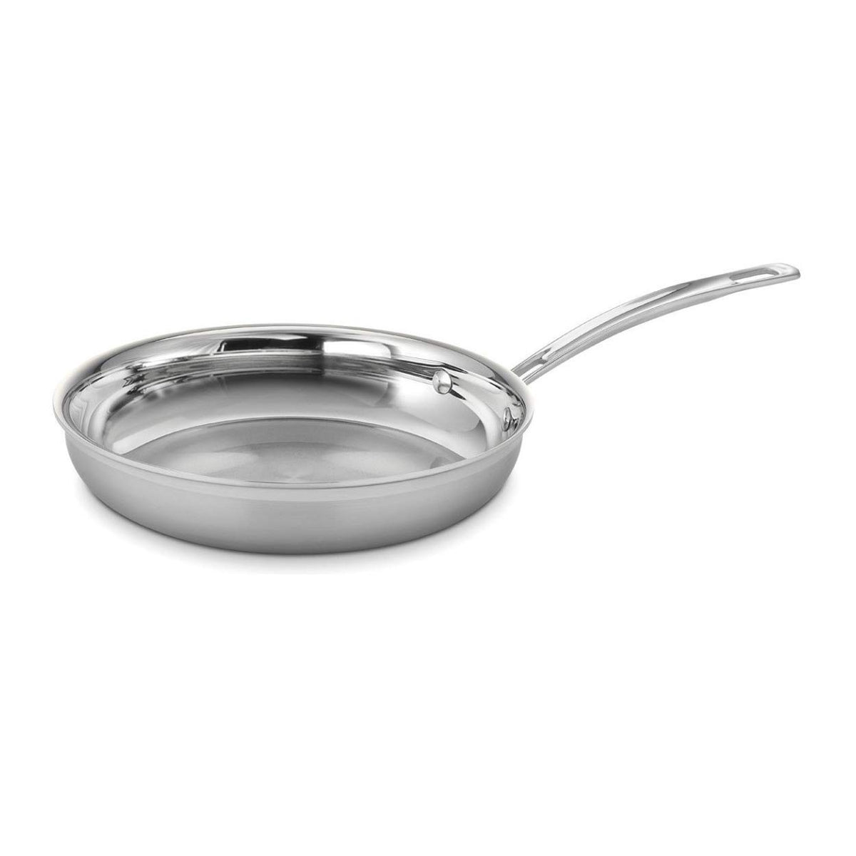 Cuisinart MultiClad Pro 10-Inch Open Skillet top view shows even heat from triple-ply construction.