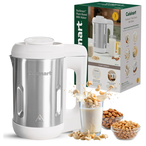 Cuisinart NutSmart on the counter delivers fresh 50-oz milk in minutes for easy substitutions.