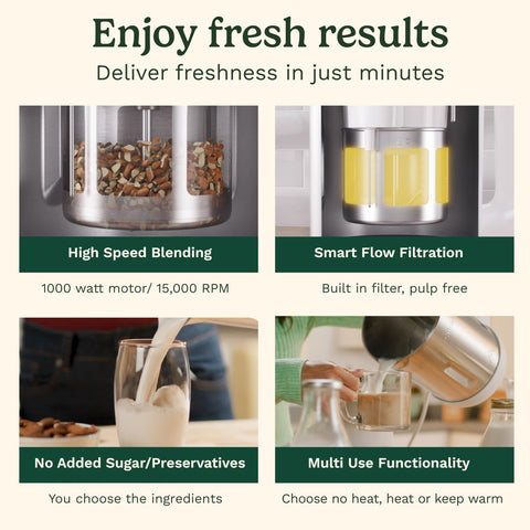 Cuisinart NutSmart self-clean rinse keeps maintenance fast and easy.