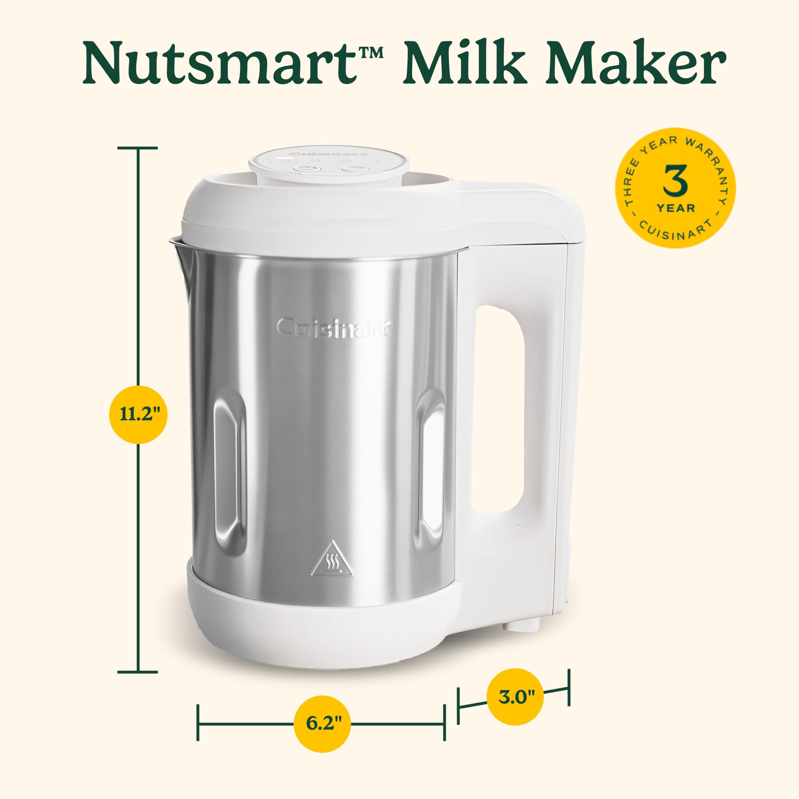 Cuisinart NutSmart's compact stainless steel design for versatile kitchen use.