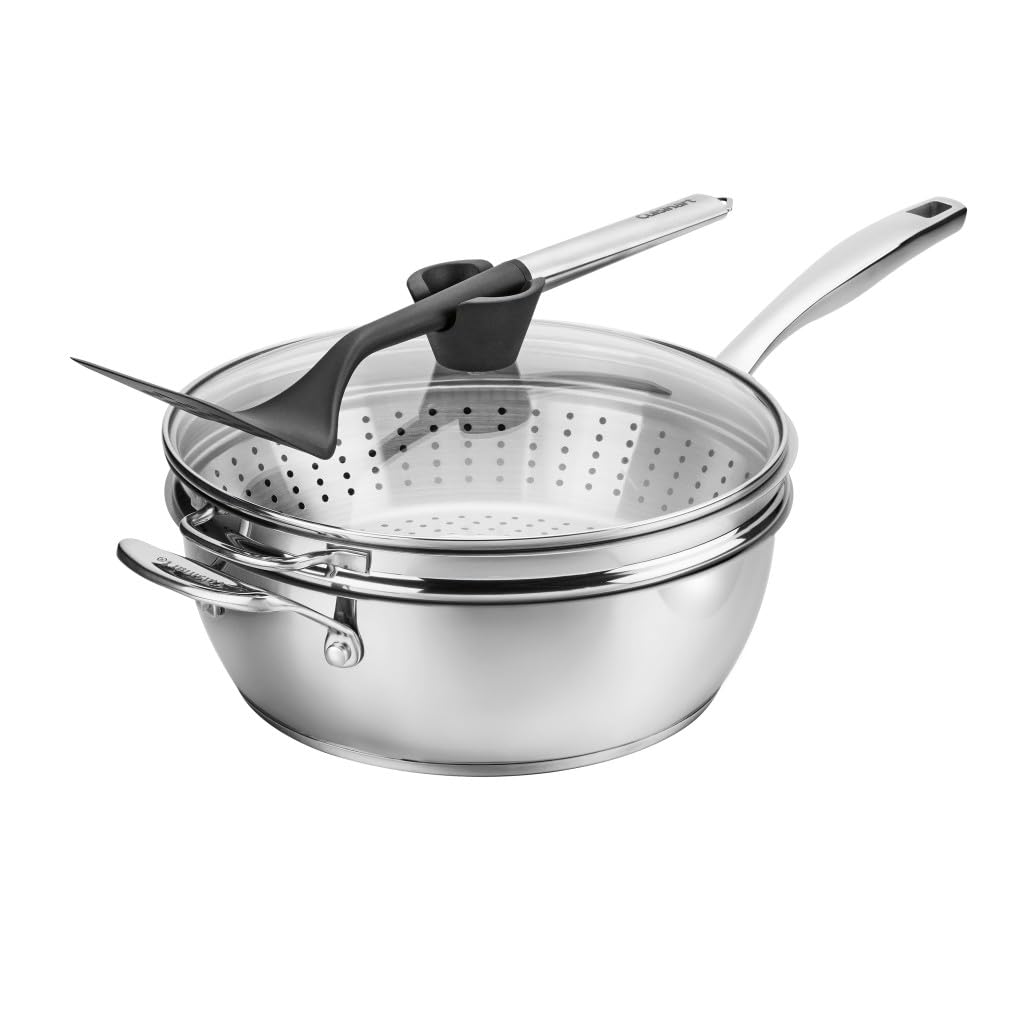 Cuisinart Preferred Pan 4-Pc Set in stainless steel for versatile cooking.