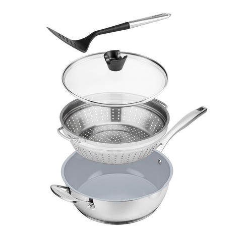 Cuisinart Preferred Pan steamer insert enables healthy steam cooking.