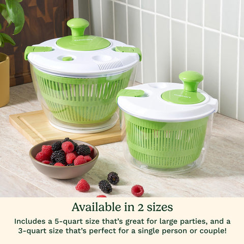 Cuisinart salad spinner clear serving bowl doubles as a ready-to-serve dish