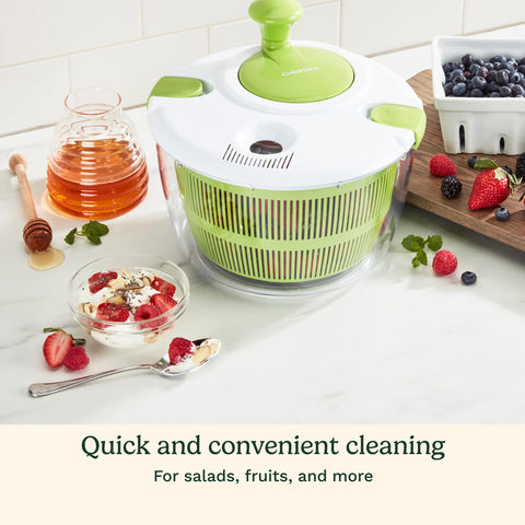 Cuisinart salad spinner spin knob enables quick, even drying