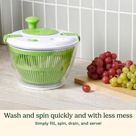 Cuisinart salad spinner water drain opening for rinsing without lid removal