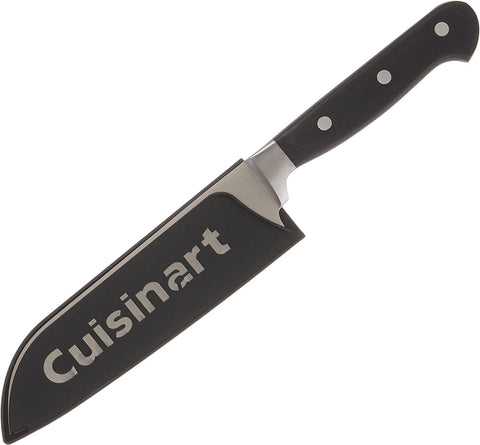 Cuisinart safety bolster supports stable, controlled slicing with this knife.