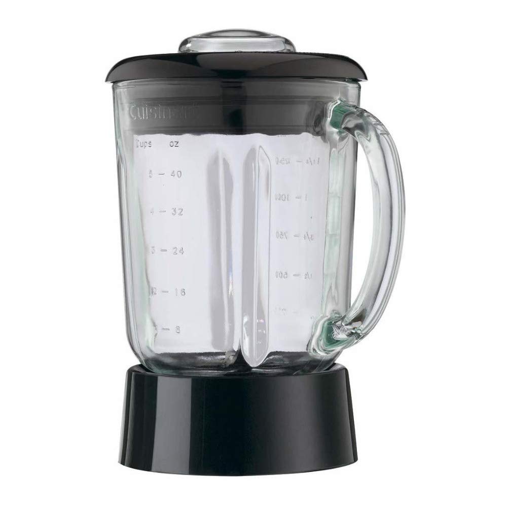 Cuisinart SPB-7CH 40-ounce jar showing a dripless pour spout for mess-free servings.