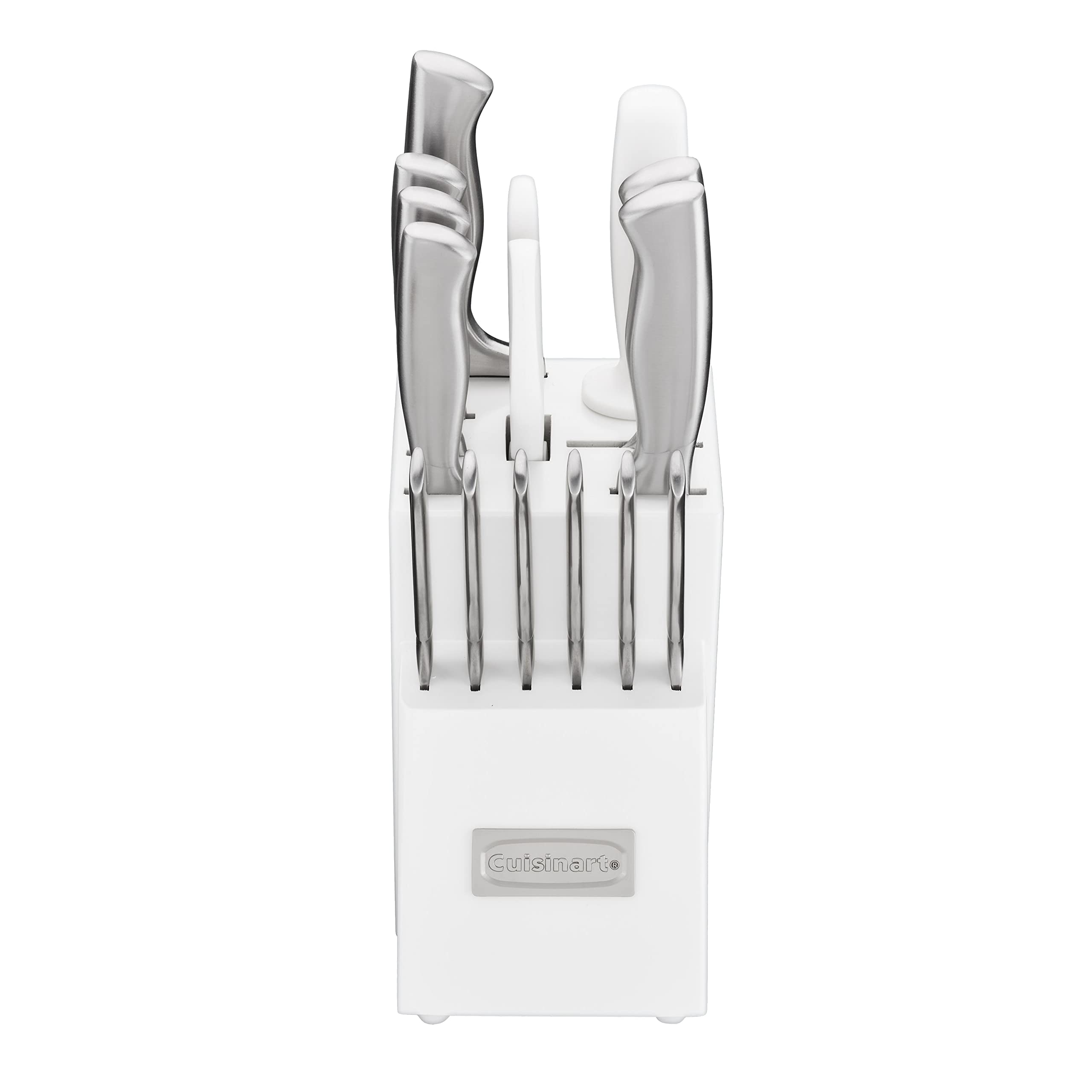 Cuisinart stainless blades close-up showing sharp edge.