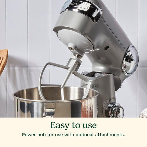 Cuisinart stand mixer included whisk, dough hook, paddle for versatile prep