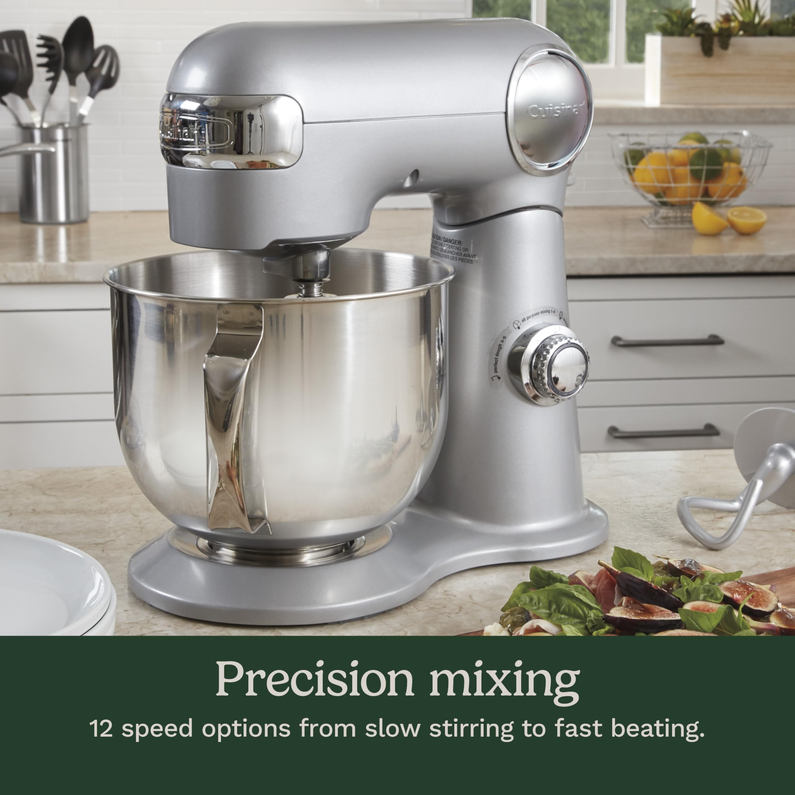 Cuisinart stand mixer tilt-head design for easy access to ingredients