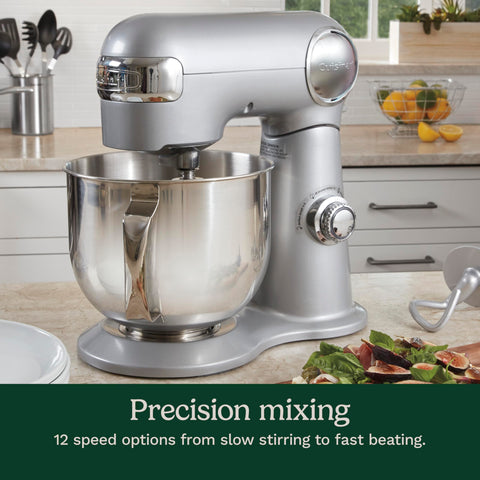 Cuisinart stand mixer tilt-head design for easy access to ingredients