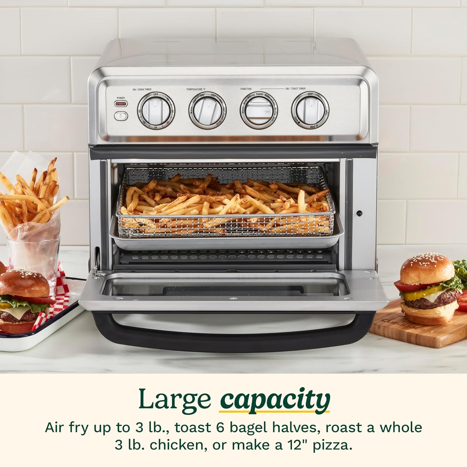 Cuisinart TOA-70NAS 12-inch pizza fits for weeknight dinners