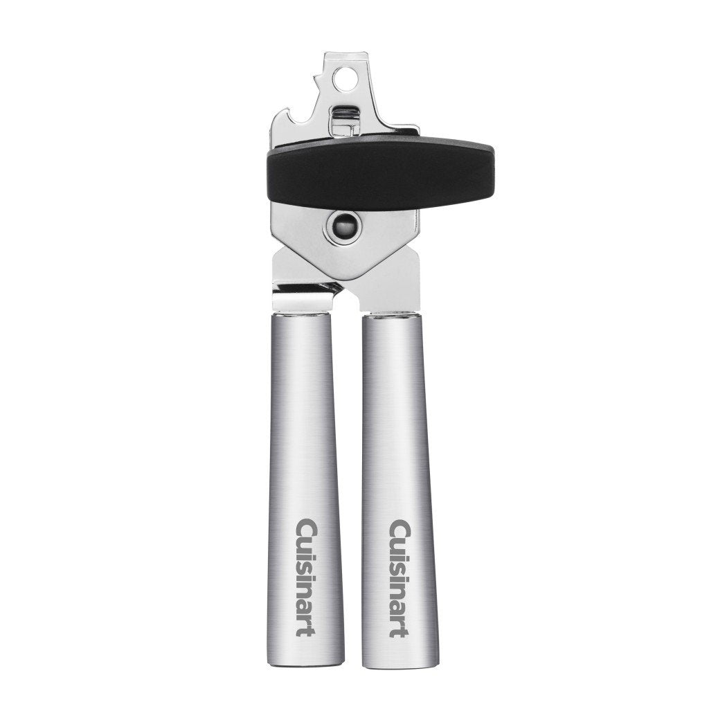 Cuisinart silver can opener with durable stainless steel handle for effortless opening