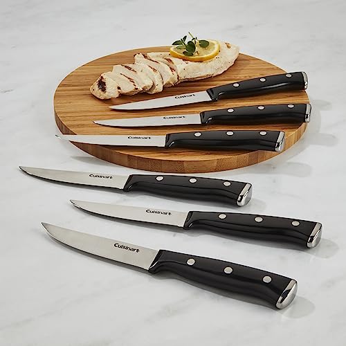 Cuisinart triple-rivet knife blade provides sturdy full-tang stability.