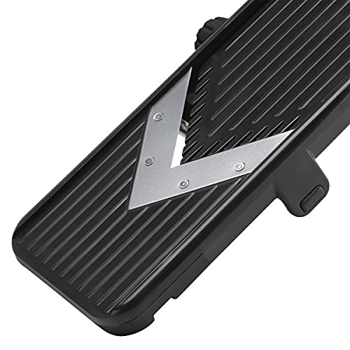 Cuisinart V-Blade Mandoline compact-stand storage view for easy organization.