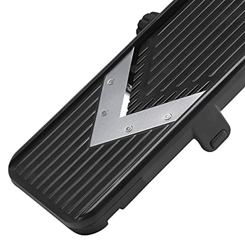 Cuisinart V-Blade Mandoline compact-stand storage view for easy organization.