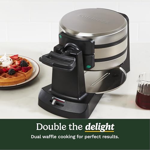 Cuisinart waffle maker close-up of 5 browning settings for customizing results.