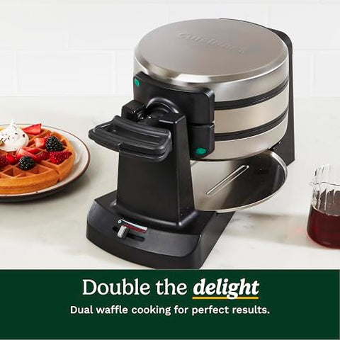 Cuisinart waffle maker close-up of 5 browning settings for customizing results.