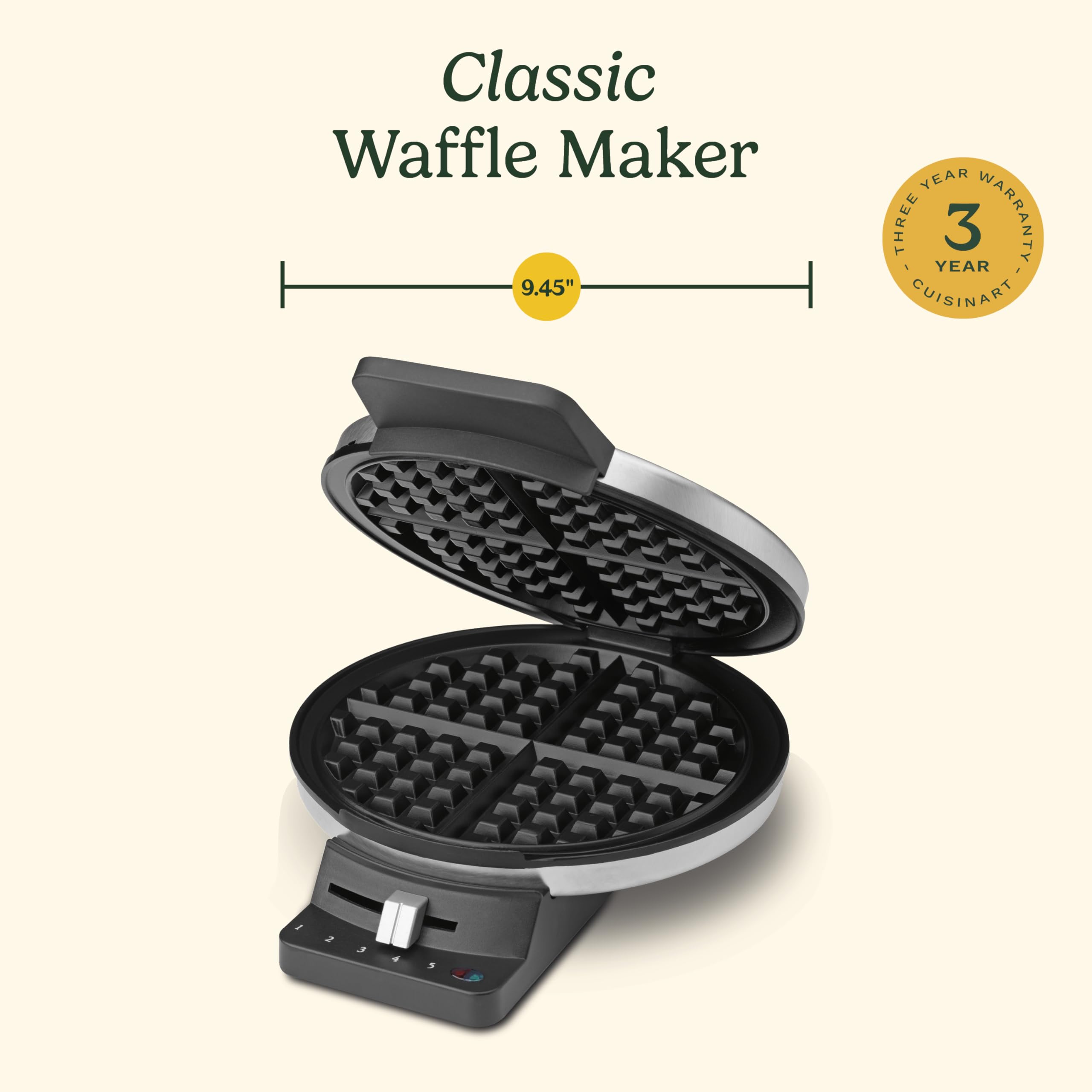 Cuisinart WMR-CAP2 with cord-wrapped base for neat storage.