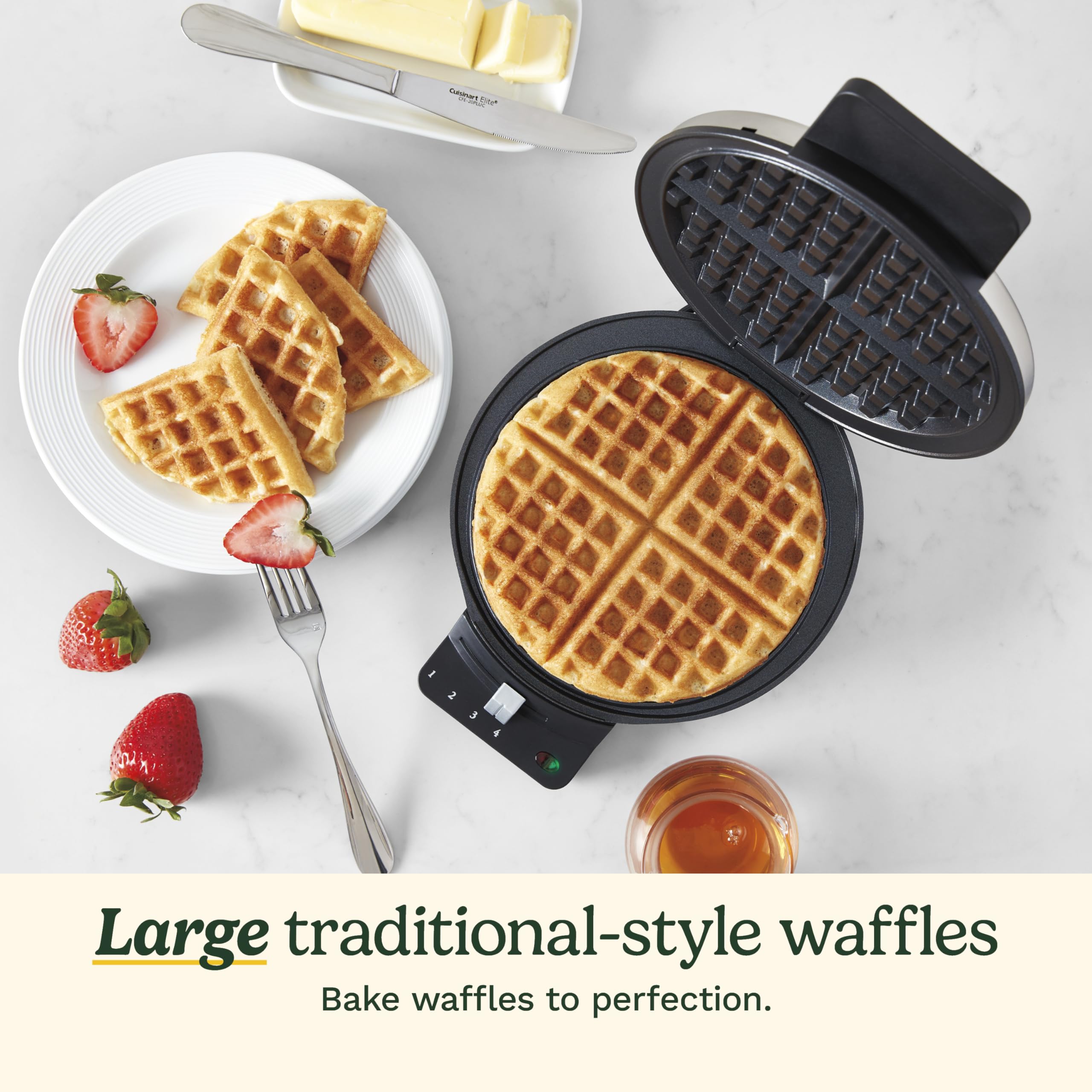 Cuisinart Waffle Maker deep-pocket waffle surface designed for toppings.