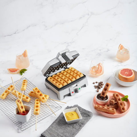 Cuisinart Waffle Stick Maker WAF-ST6 nonstick plates ensure easy release and quick cleanup