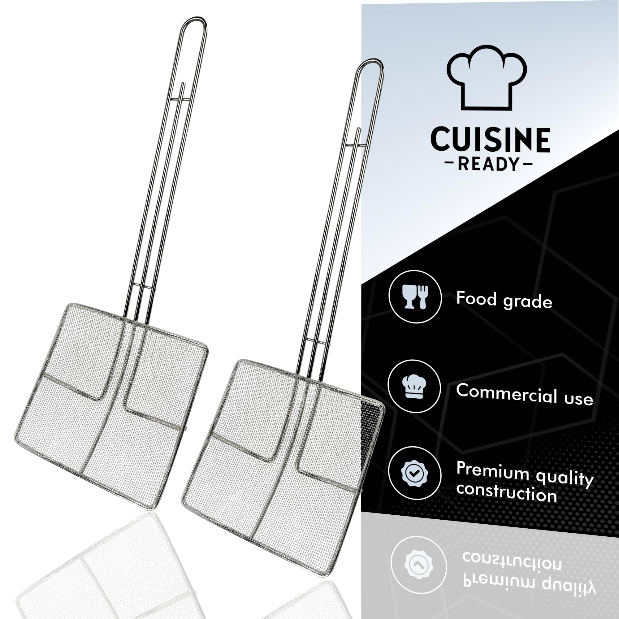 Cuisine Ready two-pack professional kitchen strainer set for busy environments