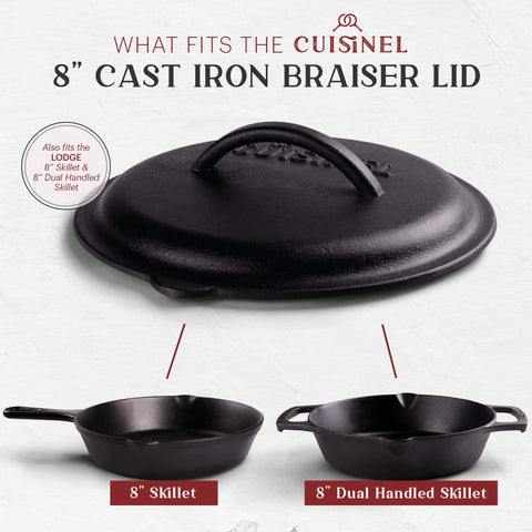 Pre-seasoned Cuisinel cast iron lid ready for versatile use