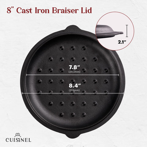 Cuisinel lid with silicone handle holder for secure grip during transfer