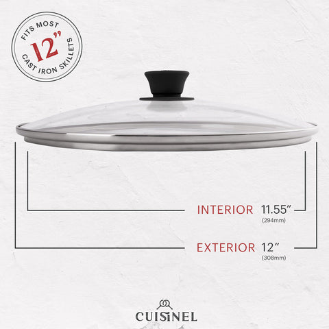 Tempered glass lid lets you monitor food without lifting heat