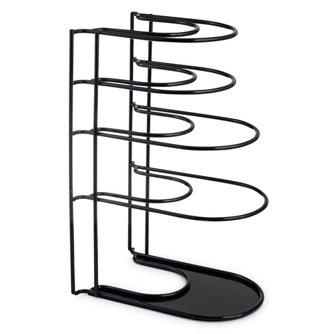 Cuisinel extra-large 5-tier rack with dutch oven slot supports heavy cast iron safely.