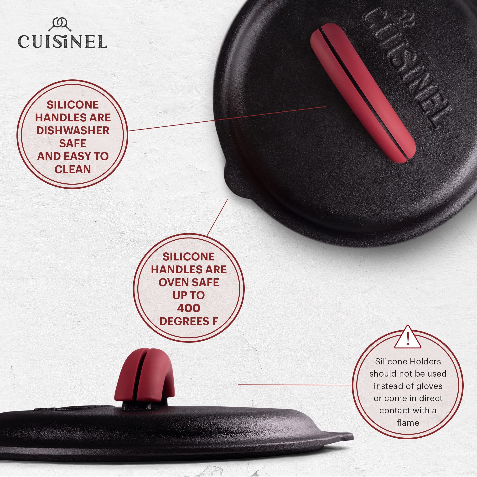 Care and use guide included with the lid for seasoning and upkeep