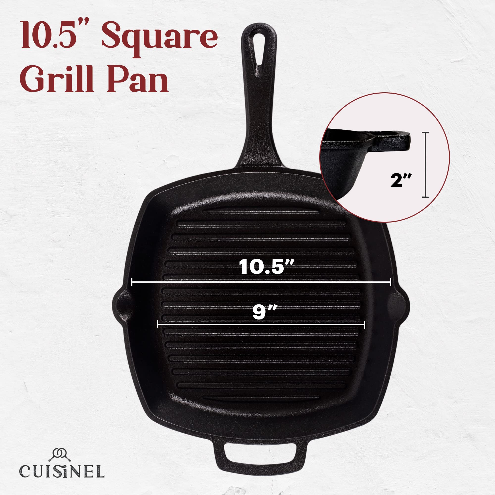 Cuisinel pan scraper for easy cleaning after cooking with cast iron.